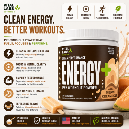 Energy+ Pre Workout Powder | Melon Creamsicle
