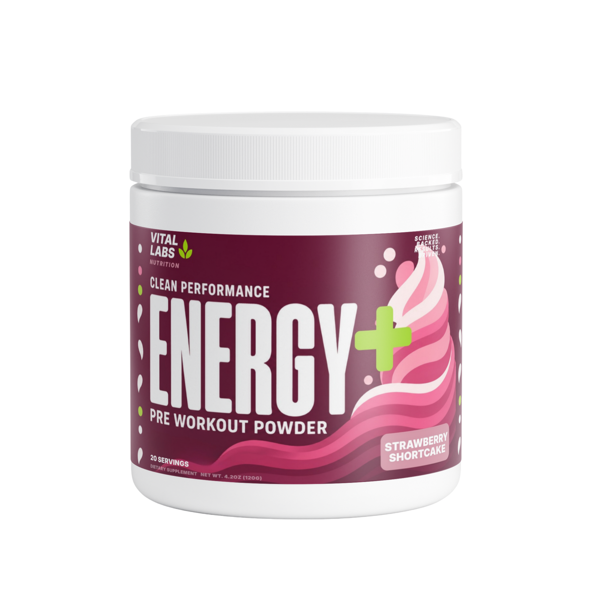 Energy+ Pre Workout Powder | Strawberry Shortcake